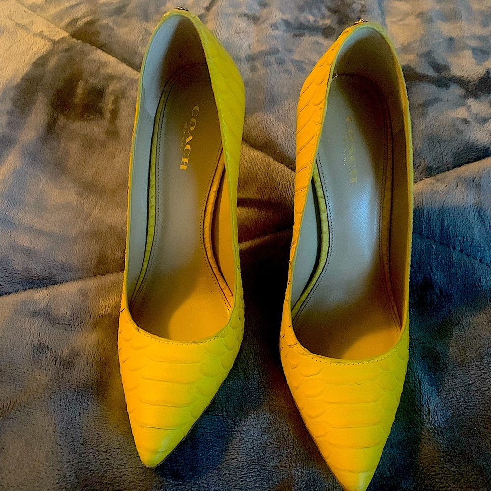 Barely used Coach Pump Harper Cut Snake